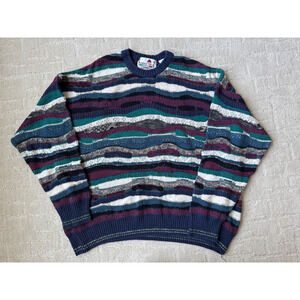 Vintage Florence Tricot Sweater 3D Cable Knit Textured 90’s